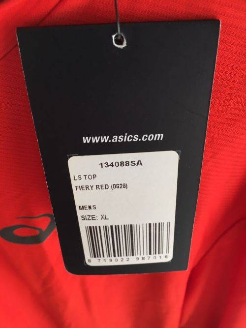 Asics long sleeve top - Fiery Red (0626)
