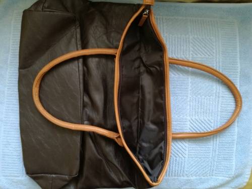 Brown striped bag (Avon)