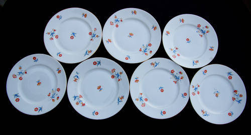 Collection of 7 Eping Royale side plates. Made in Czechoslovakia.