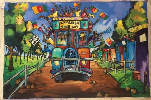 RARE!!! KENNETH MURADZIKWA ON CANVAS. VERY NICE!!!