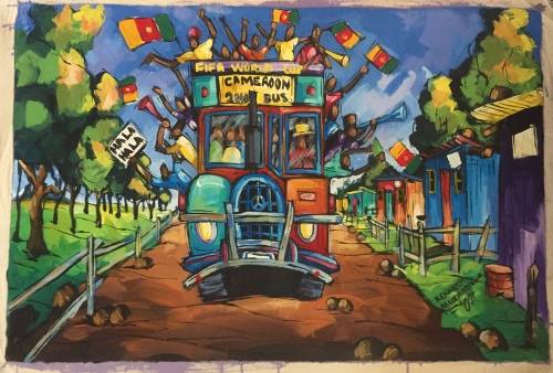 RARE!!! KENNETH MURADZIKWA ON CANVAS. VERY NICE!!!