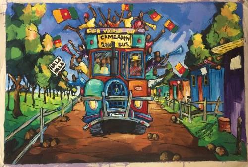 RARE!!! KENNETH MURADZIKWA ON CANVAS. VERY NICE!!!