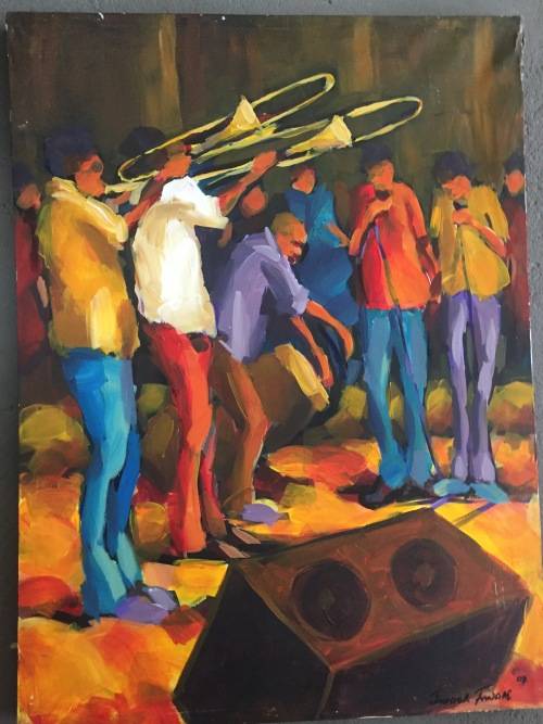 JUNIOR FUNGAI ON STRETCHED CANVAS. VERY NICE!!!