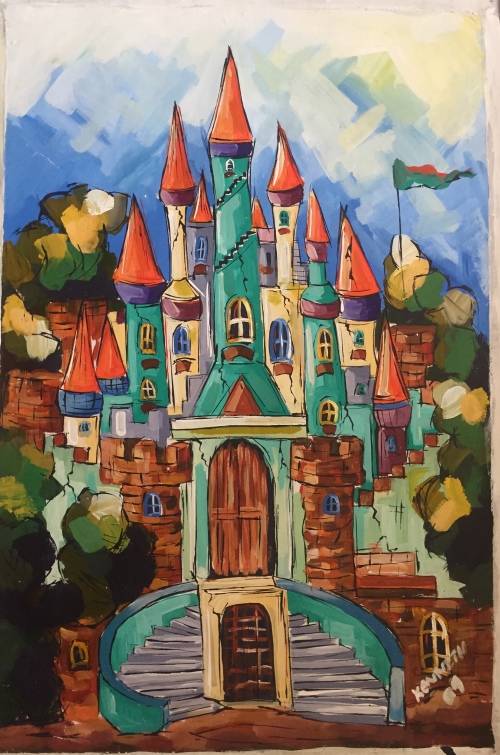 A LANDSAPE ON CANVAS BY KENNETH MURADZIKWA