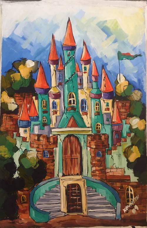 A LANDSAPE ON CANVAS BY KENNETH MURADZIKWA