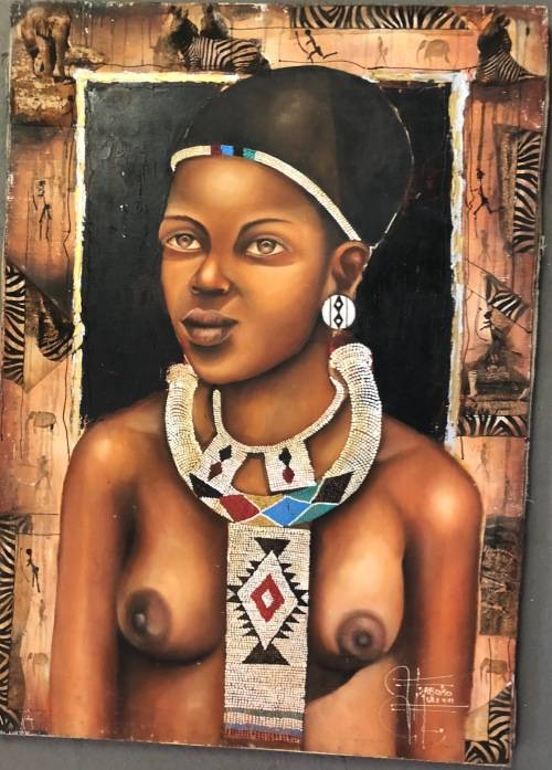 VERY NICE NDABUKO NTULI NICELY DONE ON CANVAS BOARD A MUST HAVE