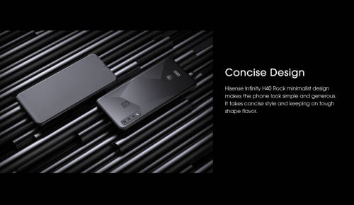 Phone Hisense Infinity H40 Rock 128GB Single Sim and Battery Armour - Black