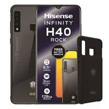 Phone Hisense Infinity H40 Rock 128GB Single Sim and Battery Armour - Black