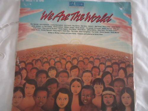 12" MAXI SINGLE-USA FOR AFRICA "WE ARE THE WORLD" IMPORTPORTUGESE CBS 1985 33 RPM STEREO 12" SINGLE
