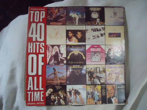 "TOP 40 HITS OF ALL TIME - ORIGINAL ARTISTS" -1990 TEAL DOUBLE STEREO GATEFOLD LP SET