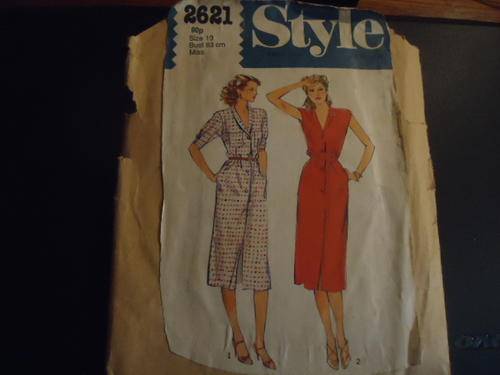STYLE PATTERNS 2621 MISS SIZE 10 BUST 83 CM  COMPLETE AND SUPPLIED IN  A BROWN A5 ENVELOPE