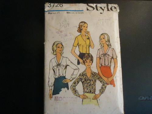 STYLE PATTERNS 3726 MISS SIZE 40 BUST 44" COMPLETE