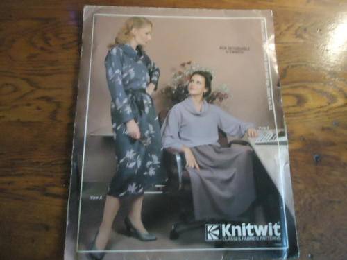 KNITWIT PATTERNS 1000 "LADIES COWL NECK DRESS AND TOP" LADIES 6 - 22