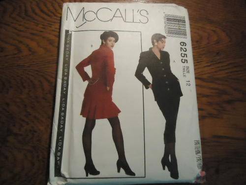 McCALL'S PATTERNS 6255- SIZE  12  - COMPLETE