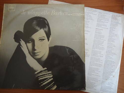 BARBRA STREISAND  "JE M'APPELLE BARBRA"  CBS STEREO LP + INNER SLEEVE