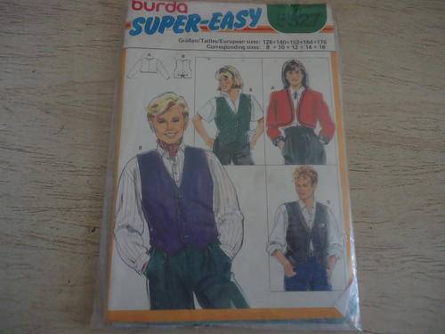 BURDA "SUPER EASY" PATTERN 5327 SIZE 8 + 10 + 12 +16 - COMPLETE