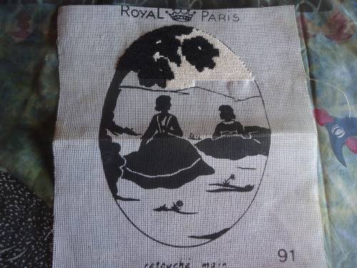 ROYAL PARIS NO 91 "RETOUCHE MAIN" TAPESTRY - UNFINISHED - SEE PIC
