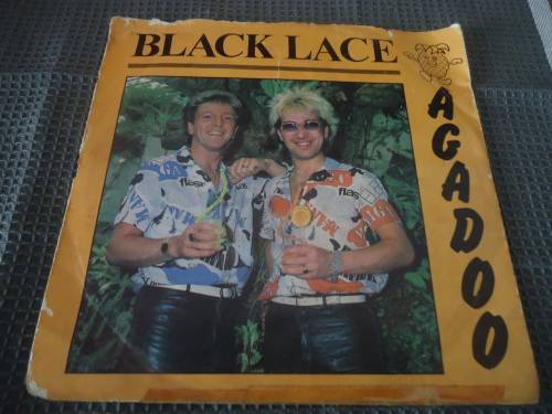 BLACK LACE PICTURE SLEEVE "AGADOO" 1984 FLAIR SEVEN SINGLE