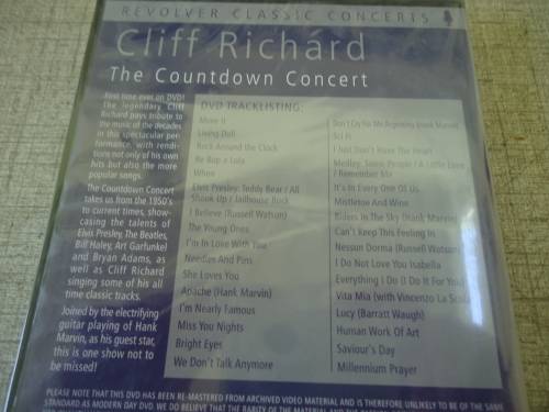 CLIFF RICHARD - THE COUNTDOWN TOUR - SEALED DVD - 2 HOURS AND 25 MINUTES