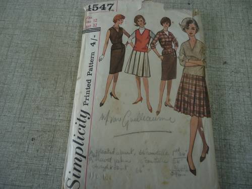 VINTAGE SIMPLICITY PATTERNS 4547 MISS SIZE  12 BUST 32"  COMPLETE