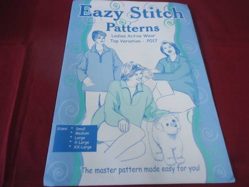 EASY STITCH PATTERN P017 LADIES ACTIVE WEAR SIZES SMALL, MED, L, XL AND XXL COMPLETE