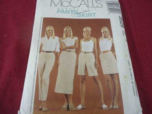 McCALL'S PATTERNS 3529 -  SIZE B = 8 + 10 + 12 COMPLETE AND UNCUT