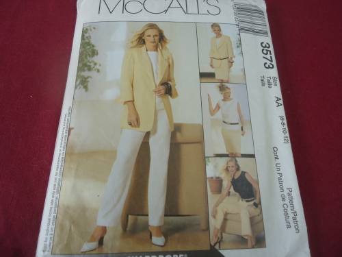 McCALL'S PATTERNS 3573 -  SIZE AA =6 +  8 + 10 + 12 COMPLETE AND UNCUT