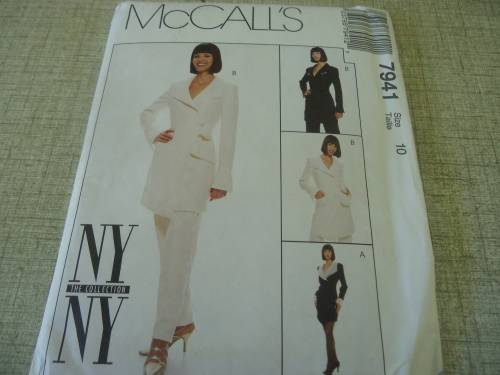 McCALL'S PATTERNS 7941  SIZE 10  COMPLETE & UNCUT
