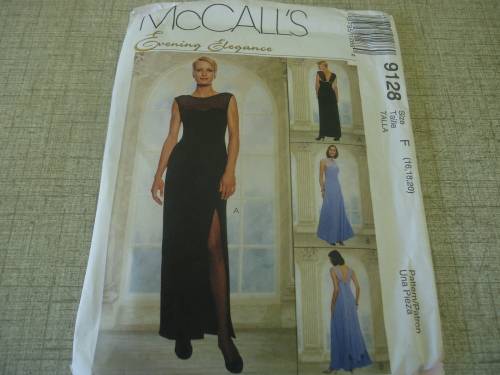 McCALL'S PATTERNS 9128 SIZE F = 16 + 18 + 20 COMPLETE & UNCUT