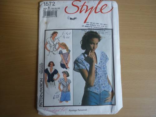 STYLE PATTERNS 1572  SIZE K =  8 + 10 + 12 - COMPLETE