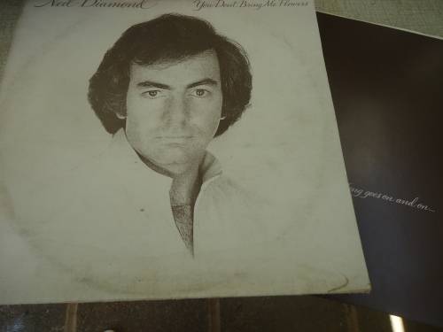 NEIL DIAMOND - YOU DON'T BRIG ME FLOWERS- 1978 CBS STEREO  LP + INNER SLEEVE