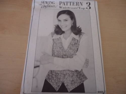 SEWING WITH CONFIDENCE PATTERN 3 - WAISTCOAT/TOP SIZE  8 - 18