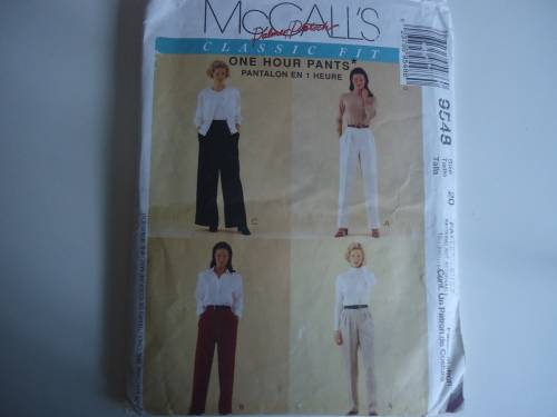 McCALL'S PATTERNS 9548  SIZE 20  COMPLETE