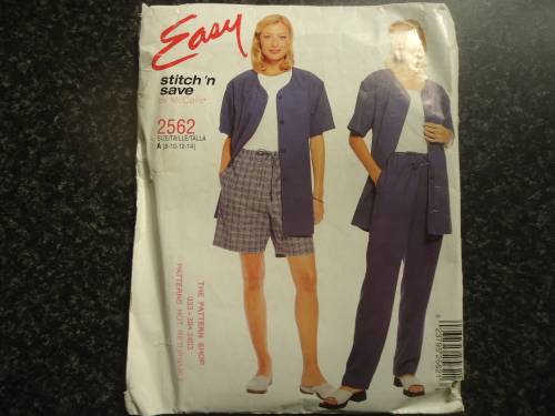 McCALL'S PATTERNS 2562  SIZE A = 8 + 10 + 12 + 14 COMPLETE