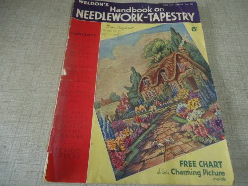 VINTAGE COPY OF WELDON'S HANDBOOK ON NEEDLEWORK - TAPESTRY- 20 PAGE A4 BOOK