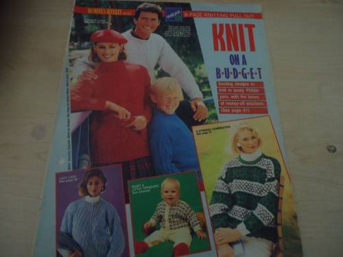 WOMEN'S WEEKLY - 8 PAGE KNITTING PULL-OUT - KNIT ON A BUDGET