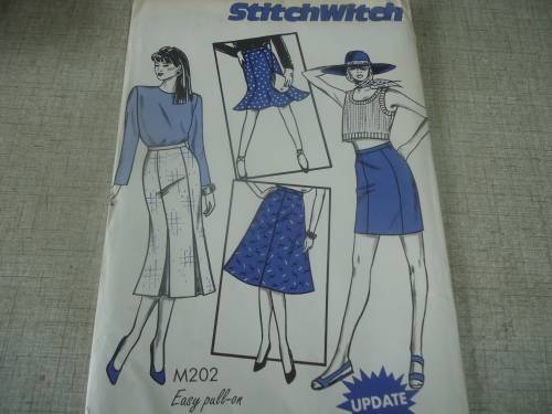 STITCHWITCH PATTERNS M202 "EASY PULL-ON SKIRTS" SIZES 6 - 22