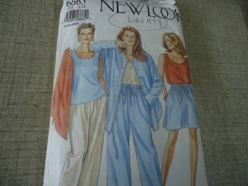 NEW LOOK PATTERNS 6665-6 SIZES IN ONE- TOP,PANTS+SHORT SIZES 8 - 18 - COMPLETE