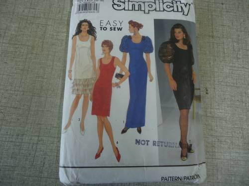 SIMPLICITY PATTERNS  EVENING WEAR 7001  SIZE N5 10 - 18 COMPLETE
