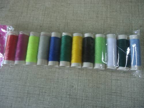 COLOURFUL PACK OF 12 SEWING THREADS EACH PACK DIFFERENT COLOURS