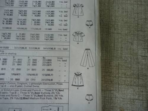 McCALL'S PATTERNS 3546 TODDLER/ GIRLS DRESS/TOP & PANTS SIZE 1 COMPLETE