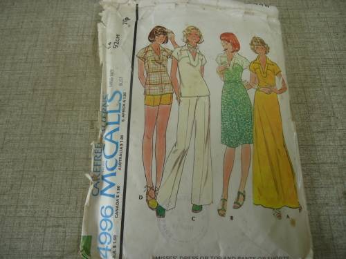 RETRO McCALL'S PATTERNS 4996  DRESS   SIZE 14 BUST 92CM SEE DESCRIPTION
