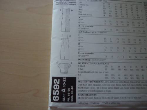 NEW LOOK PATTERNS 6592 -7 SIZES IN ONE -SUN DRESS WITH BOLERO SIZES 10 - 22 - COMPLETE