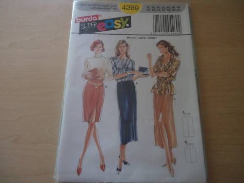 BURDA PATTERNS 4269   SKIRT  SIZES 10 - 22 COMPLETE