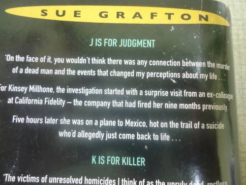 SUE GRAFTON - OMNIBUS "J IS FOR JUDGMENT; K IS FOR KILLER; L IS FOR LAWLESS" SMALL SOFT COVER