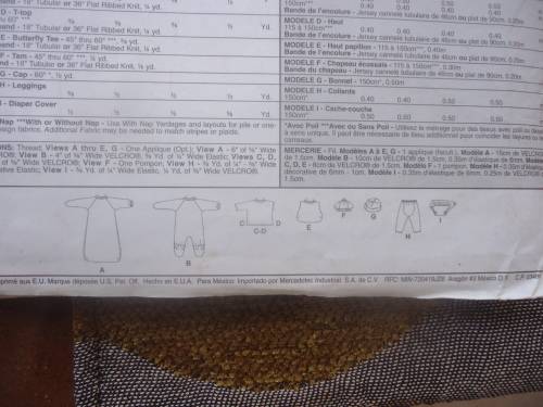 McCALL'S PATTERNS 2490 BABY LAYETTE SIZE PREM + NEW BORN & SMALL COMPLETE & UNCUT