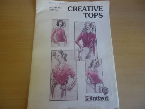 KNITWIT PATTERN 322 LADIES CREATIVE TOPS SIZES 6 - 22 -  COMPLETE