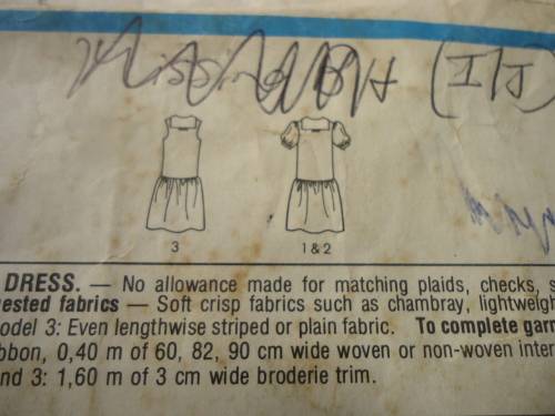 STYLE PATTERNS 3701- PULLOVER DRESS SIZES 8 + 10 + 12 + 14 - SEE DESCRIPTION