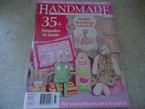 HANDMADE - Australian  VOL 28 NO 3- 116 PAGES A4  PAGE MAGAZINE - INC PATTERNS