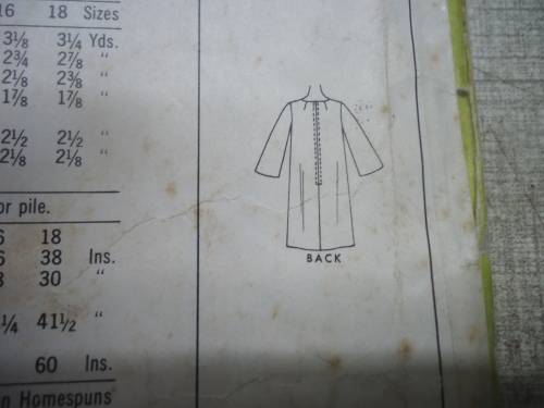 VINTAGE McCALL'S PATTERN 8766 WIDE SLEEVED DRESS SIZE 16 BUST 36" COMPLETE